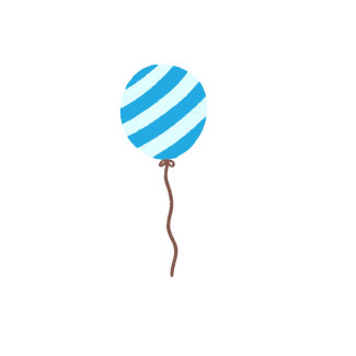 Grafik: blau gestreifter Ballon